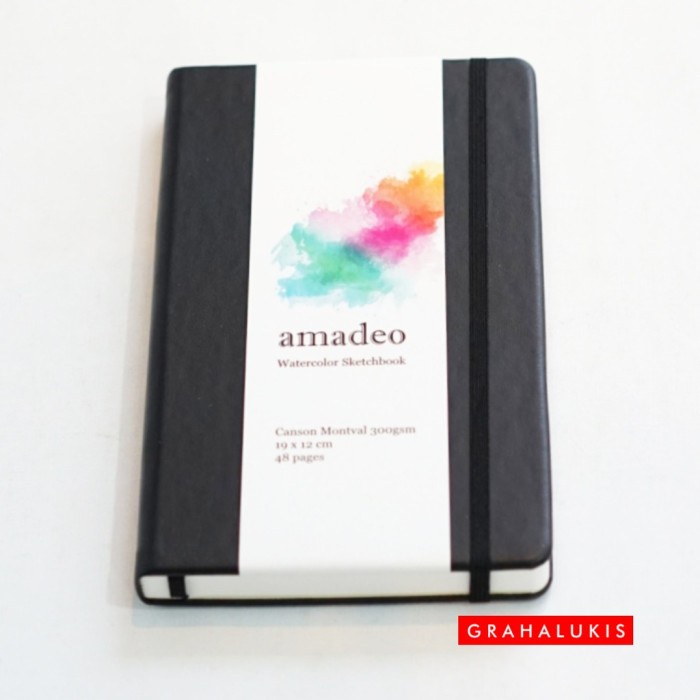 

Buku Watercolor Sketchbook Amadeo - Watercolor Sketchbook Portrait - Black