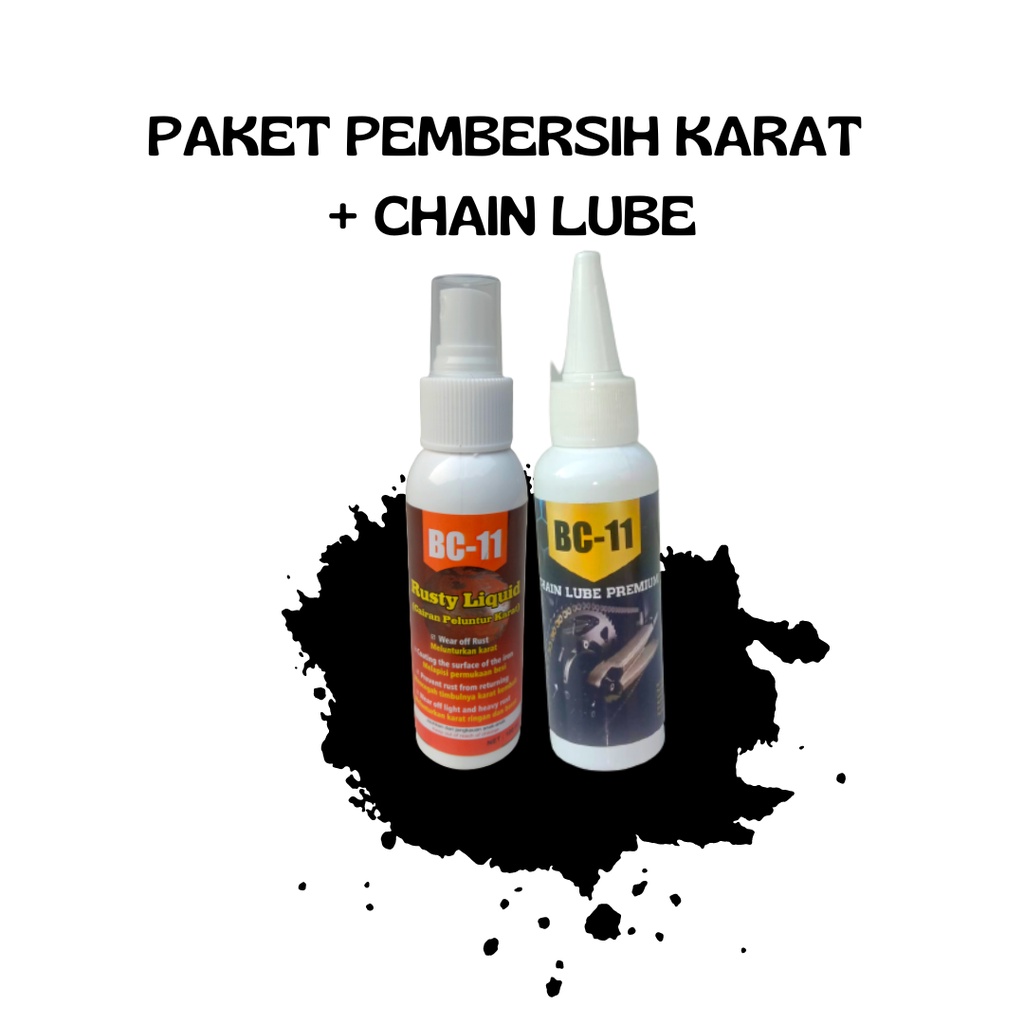 PAKET BC-11 Pembersih karat dan Pelumas Rantai Sepeda Chain Lube BC-11 Rusty Liquid Cairan Pembersih