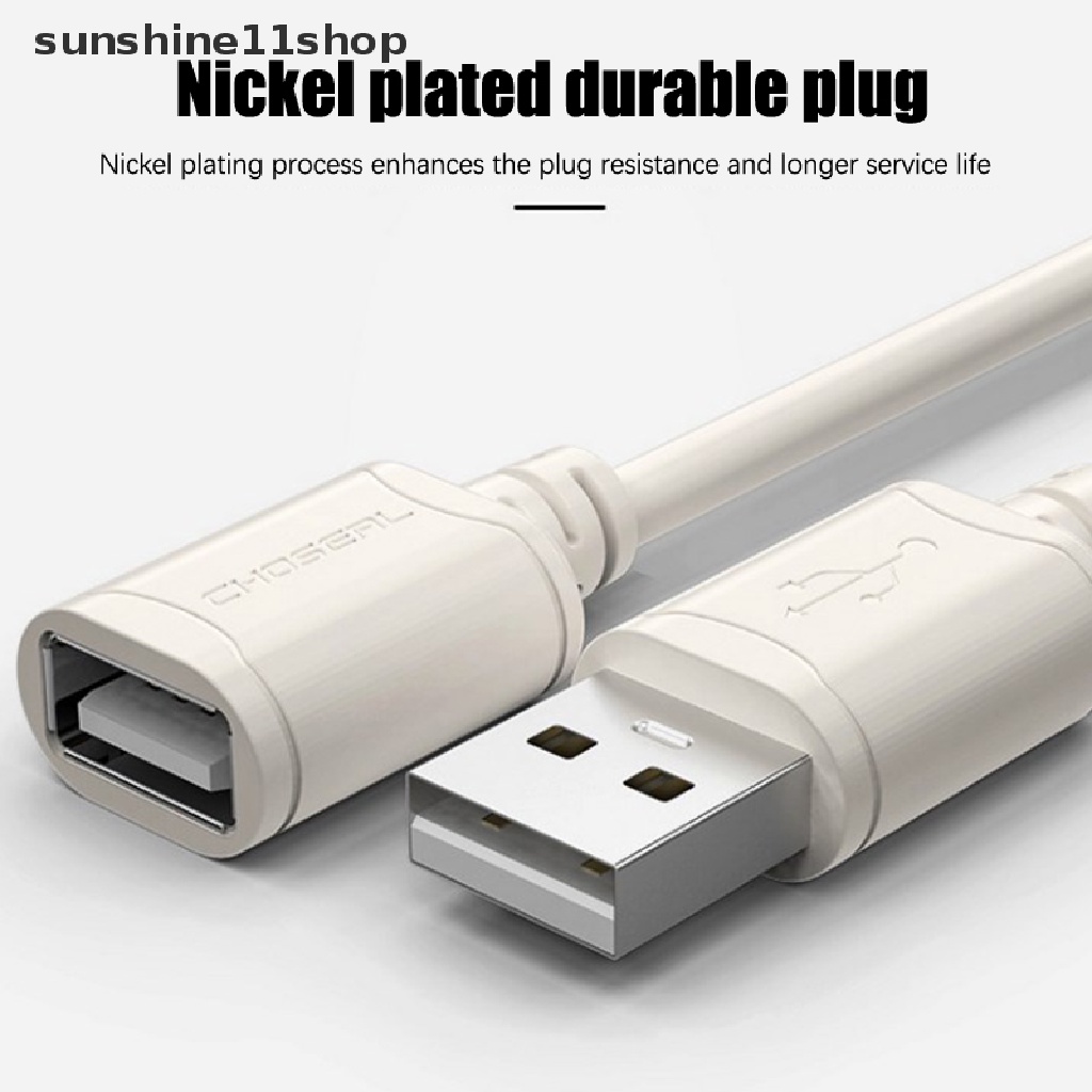 Sho Kabel Ekstensi USB2.0 Male to Female Extender Kabel Data USB Kecepatan Tinggi Untuk PC N