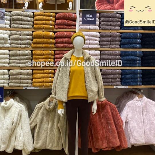 SALE!! Women Jaket Fleece Lembut Retsleting Lengan Panjang Jacket Outer Wanita JASTIP UNIQLO (KODE 8