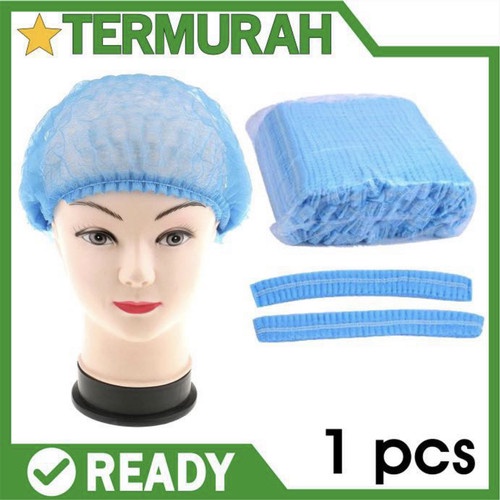 Penutup Rambut Kepala Disposable Anti Debu Shower Nurse Cap Facial Medis Ojol