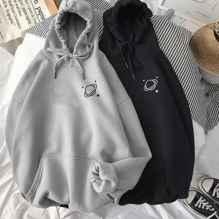 TREN TERBARU RealBenStore Sweater Hoodie Oversize Hoodie Wanita Hoodie Couple Pasangan Simple Planet