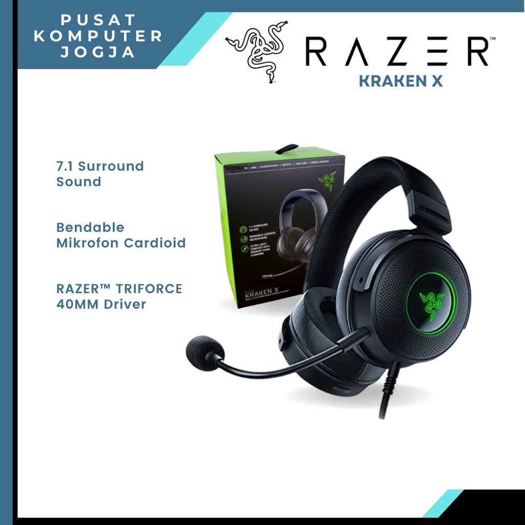 Headset Razer Kraken X Original Headphone Gaming Garansi Resmi