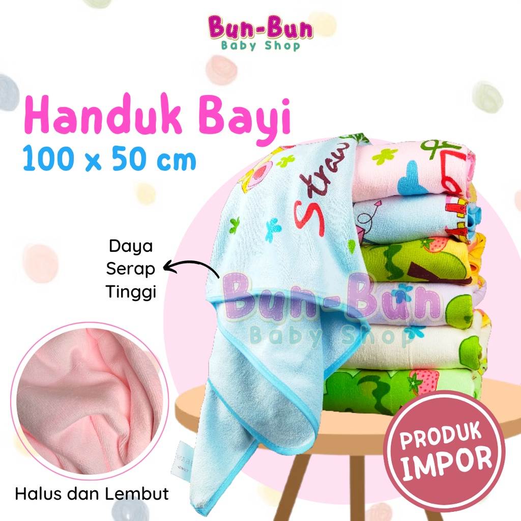 Import Handuk Bayi Halus Murah Lembut Perlengkapan Baby Lahir Newborn Lucu Peralatan Mandi Anak