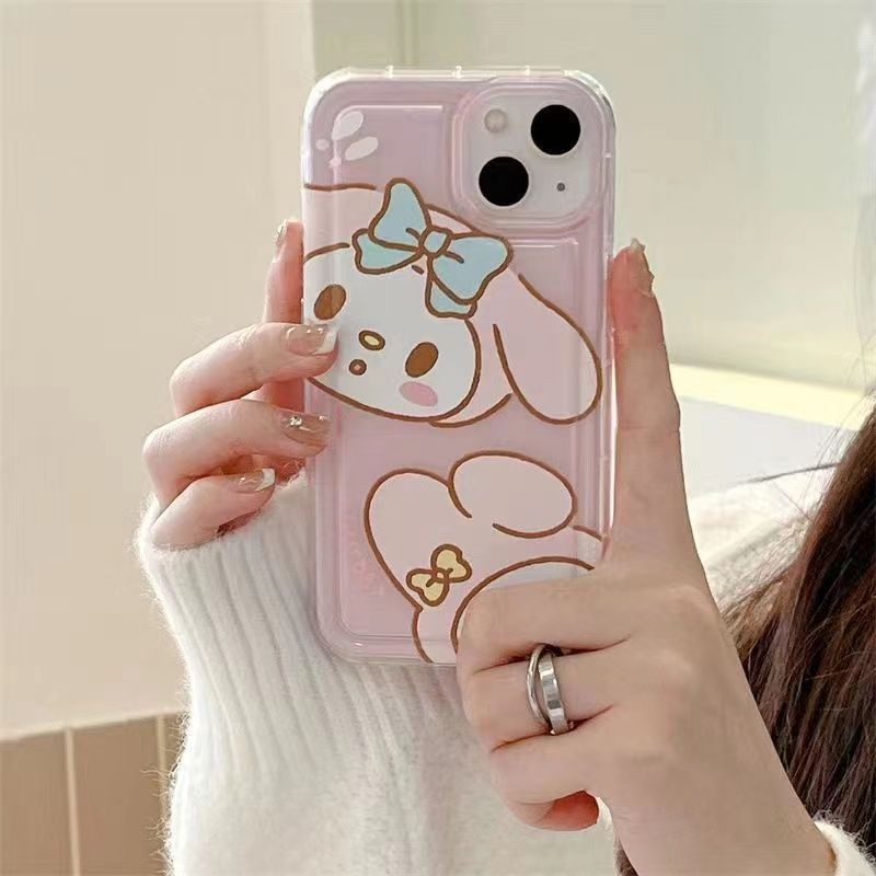 IPHONE Casing Ponsel Lembut Lucu Kompatibel Untuk Iphone14 13 11 12 Pro XS Max X Xr7 +8 Plus Silikon Casing Transparan TPU Shockproof Cover