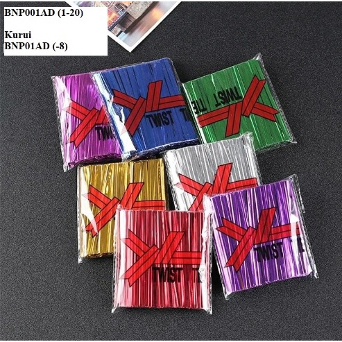 Pita Kawat / Kawat Ikat Kado Snack Ulang Tahun / Kawat Souvenir 8cm Harga/Pack