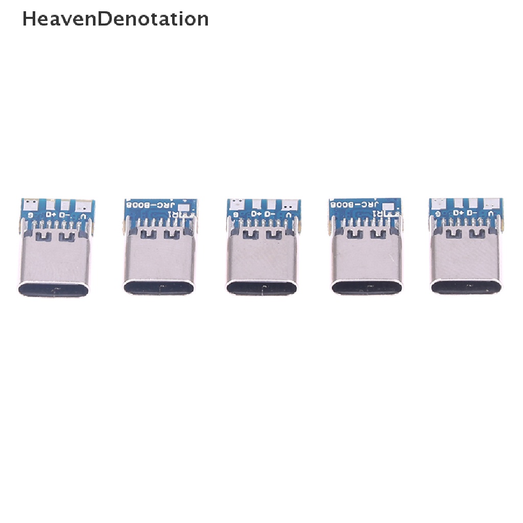 [HeavenDenotation] 5pcs Kawat Las Tipe-C 14P Dengan Papan PCB Charging Data Line Kepala Wanita HDV