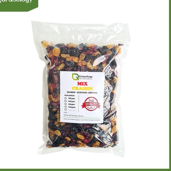 

♠ Mix Craisin 1 kilogram (Cranberry, Dark Raisin & Golden Raisin) by Granology ♪