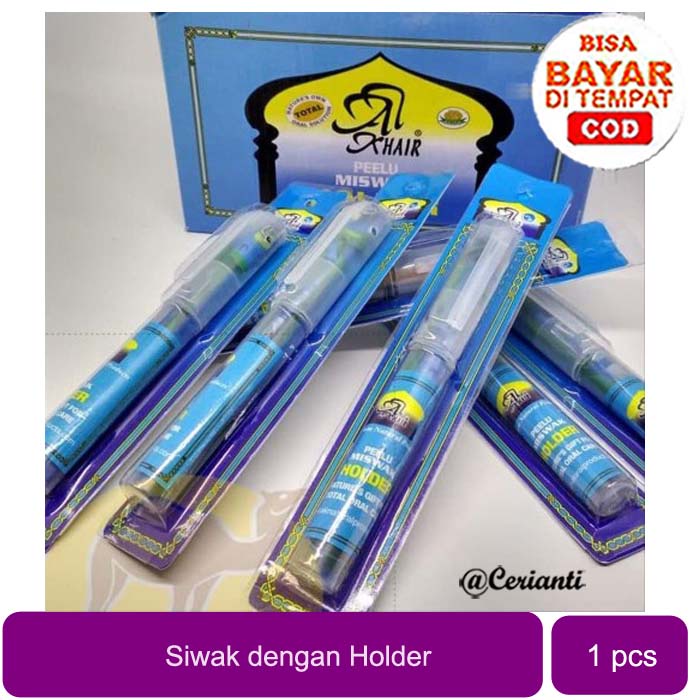 [SIWAK NATURAL | DENGAN HOLDER | BPOM] MISWAK AL KHAIR SIWAK DENGAN HOLDER | SIKAT GIGI ALAMI_Cerianti