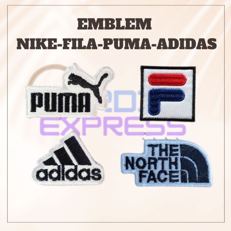 emblem Adidas/ patch adidas/ emblem fila/ patch fil/bordir emblem merk/emblem path merk