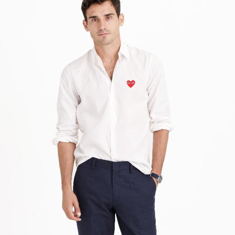 ➻ Kemeja CDG PLAY Putih dan Hitam Cowok SHIRT FOR MEN (READYSTOCK) ⅍