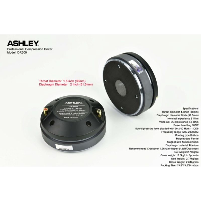 DRIVER TWEETER ASHLEY DR500/DR 500 ORIGINAL