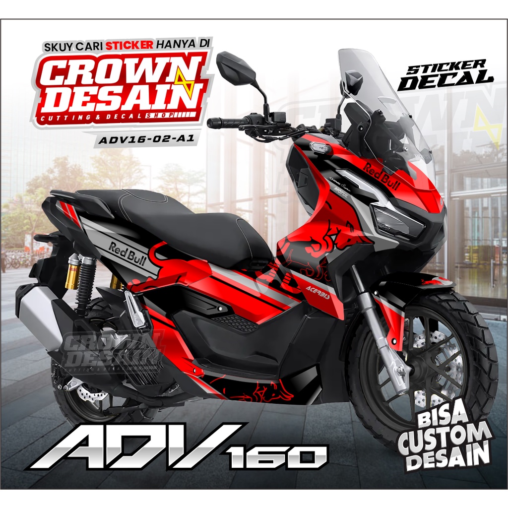 DECAL ADV160 - STIKER DECAL FULLBODY ADV NEW 160 RED MAXDECAL - ADV16