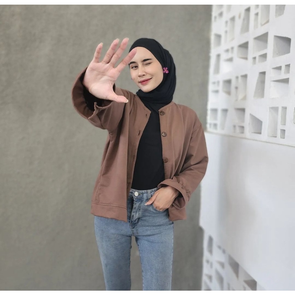 COCONUT BUTTON OUTHER SWEATER CARDIE WANITA OUTFIT ALA VINTAGE KOREAN STYLE FASHION TERKINI