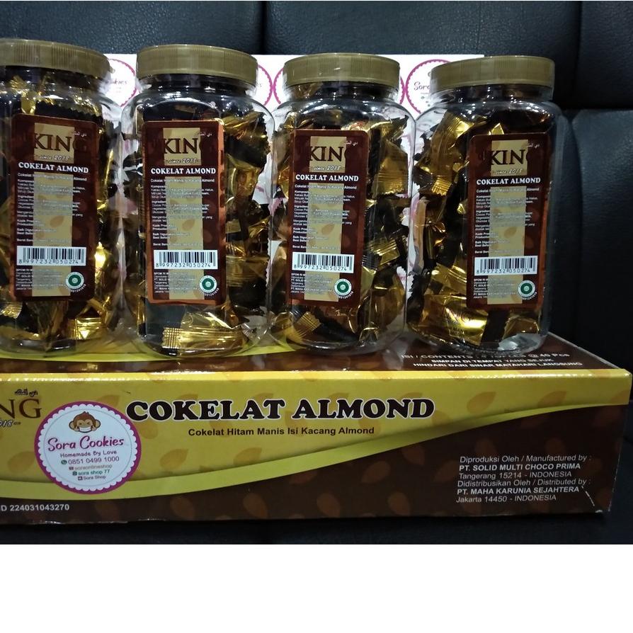 

◙ 1 Dus (Isi 4 toples) Coklat Almond d' KING ♪