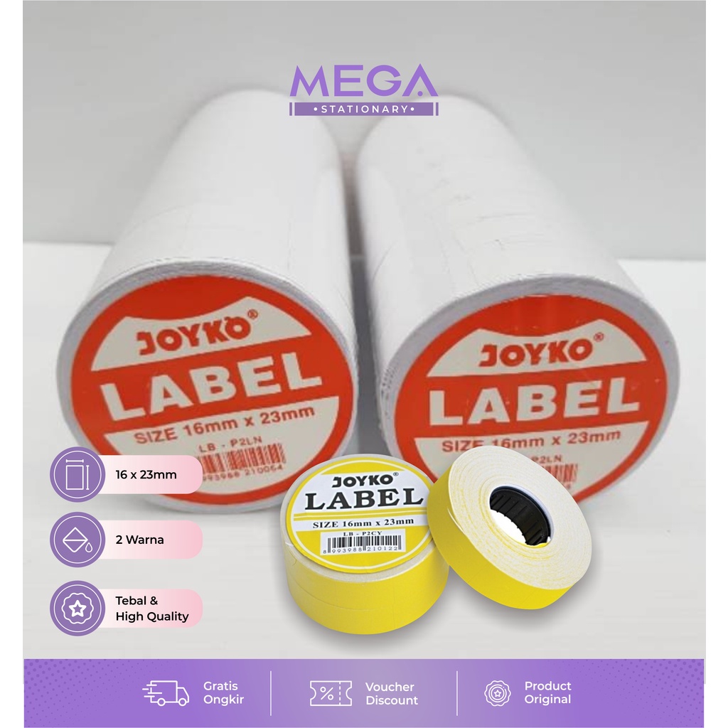 

Kertas Label Harga 2 Baris Kertas Label Harga Joyko Ukuran 16 x 23 mm