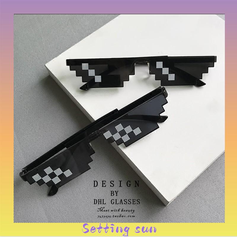 Kacamata Hitam Mosaic Fashion Retro Gaya Sunglasses Untuk Pria Dan Wanita TN