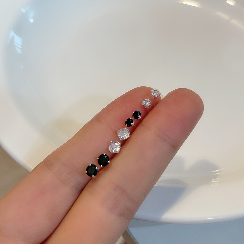 Indah S925 Perak Anting Tindik Telinga Tulang Telinga Ear Stick Earrings Untuk Wanita Perempuan