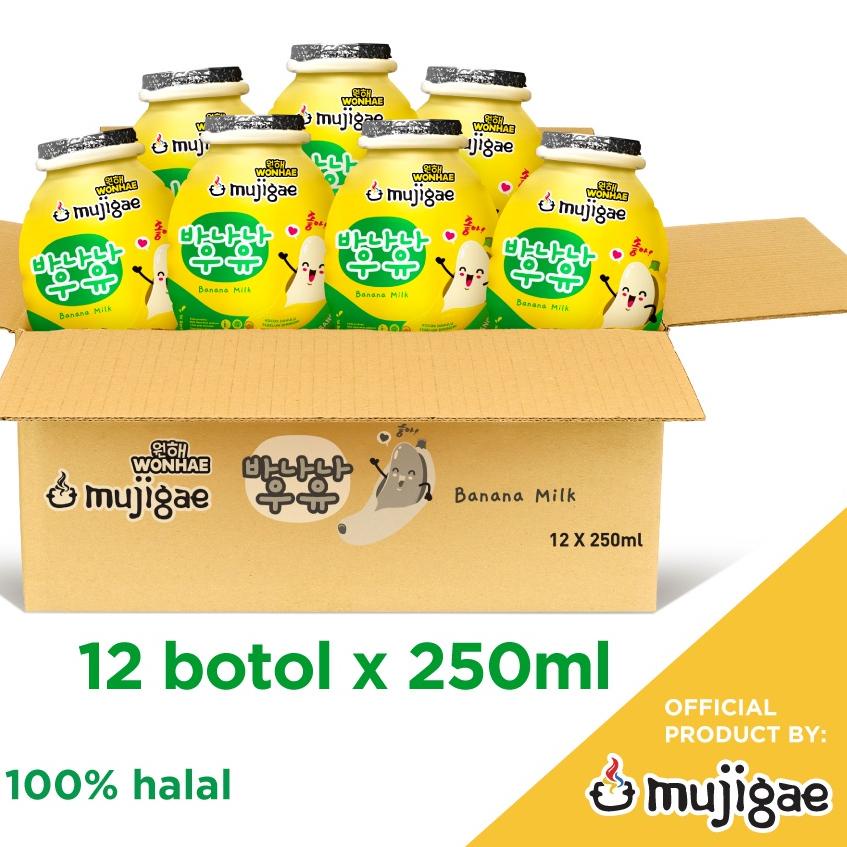 

❉ PAKET ISI 12 - Mujigae Banana Milk Original 250 mL ✩