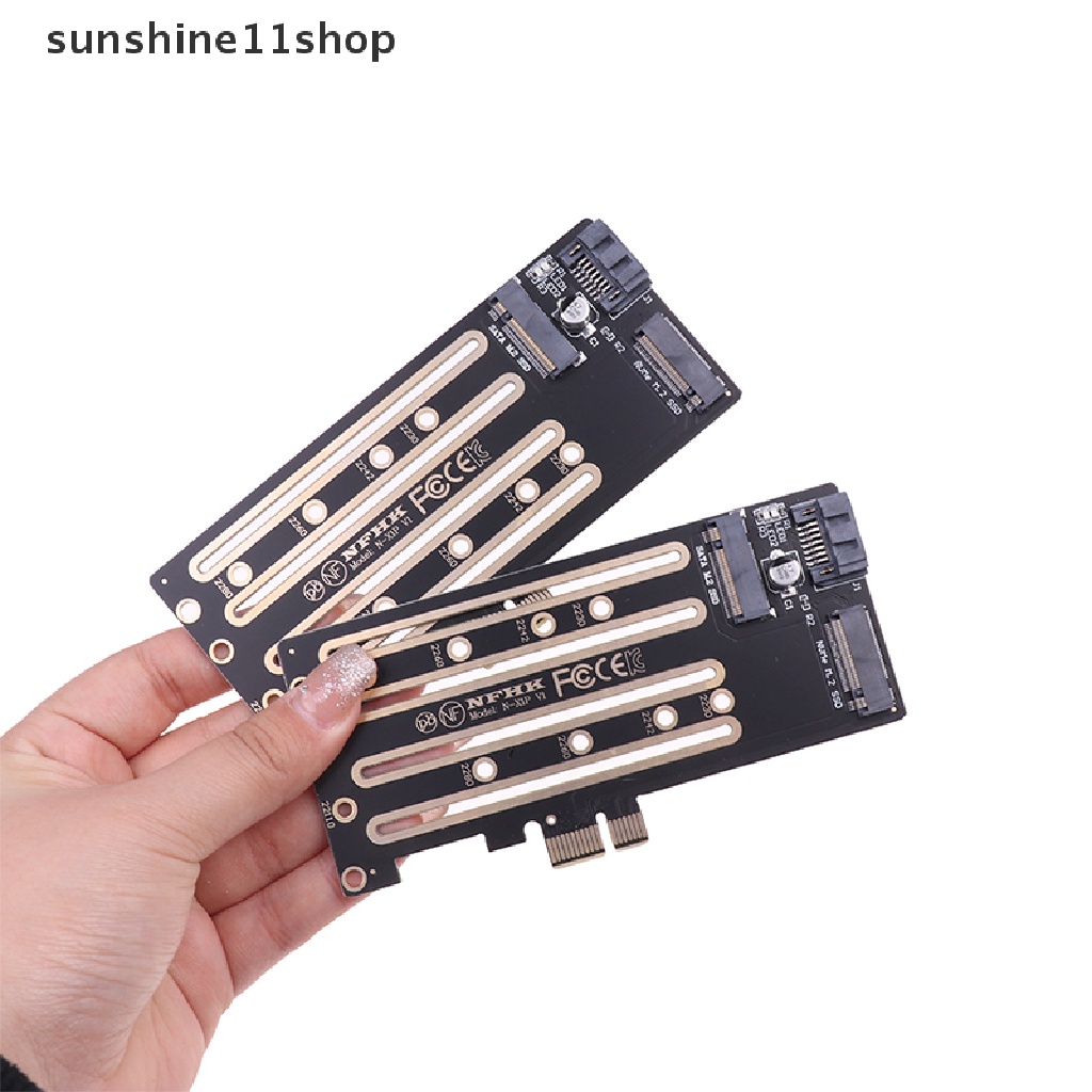 Sho 1pc NVMe M.2 SSD To PCIe 3.0 4.0 x4, SATA M.2 SSD To SATA Adaptor dual purpose N