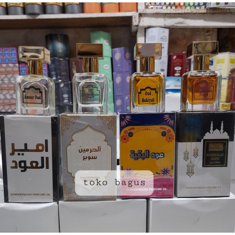 ATTAR MADINAH AMEER OUD , HARAMAIN MADINAH SUPER , OUD BUKIYAH , MUKHALAT KAYU , ALKHANJAR