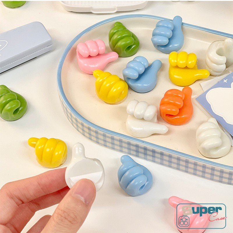 Kreatif 3D Jempol Kunci Gantungan Hook Hoom Perekat Diri Dekorasi Dinding HookOffice Tanggal Garis Kabel Klip Kawat Meja Organizer