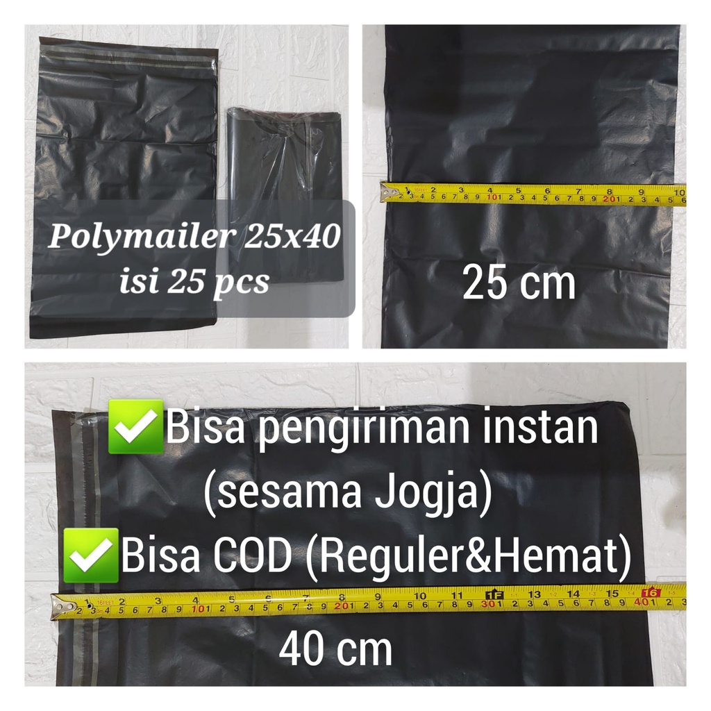 

[25 PCS] PLASTIK POLYMAILER 25X40 DOFF ISI 25 PCS