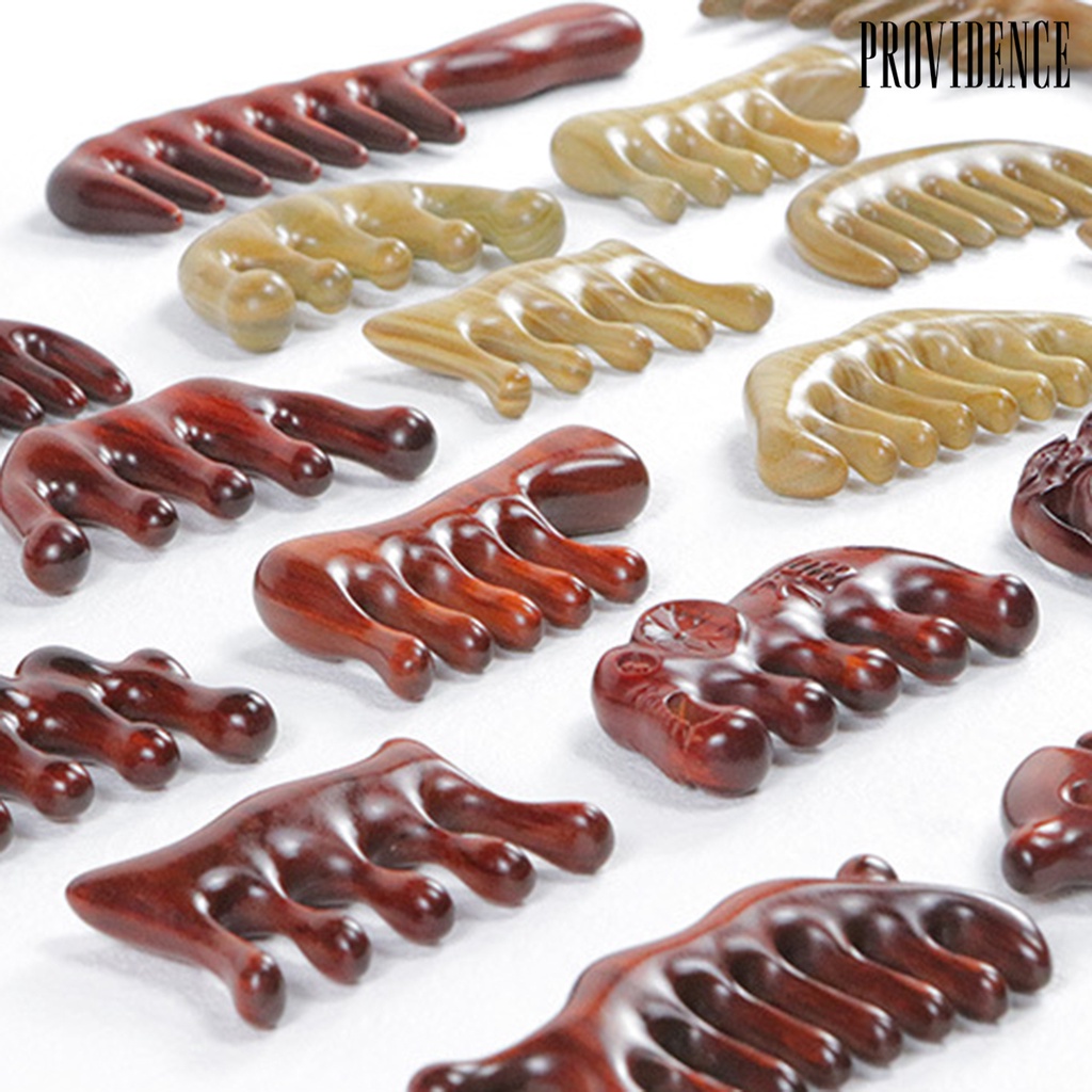 Providence Sisir Rambut Anti-Statis Tepi Bulat Menebal Menekan Menekan Titik-Titik Dipoles5Per8 Gigi Meridian Pijat Cendana Sisir Kayu Home Supply
