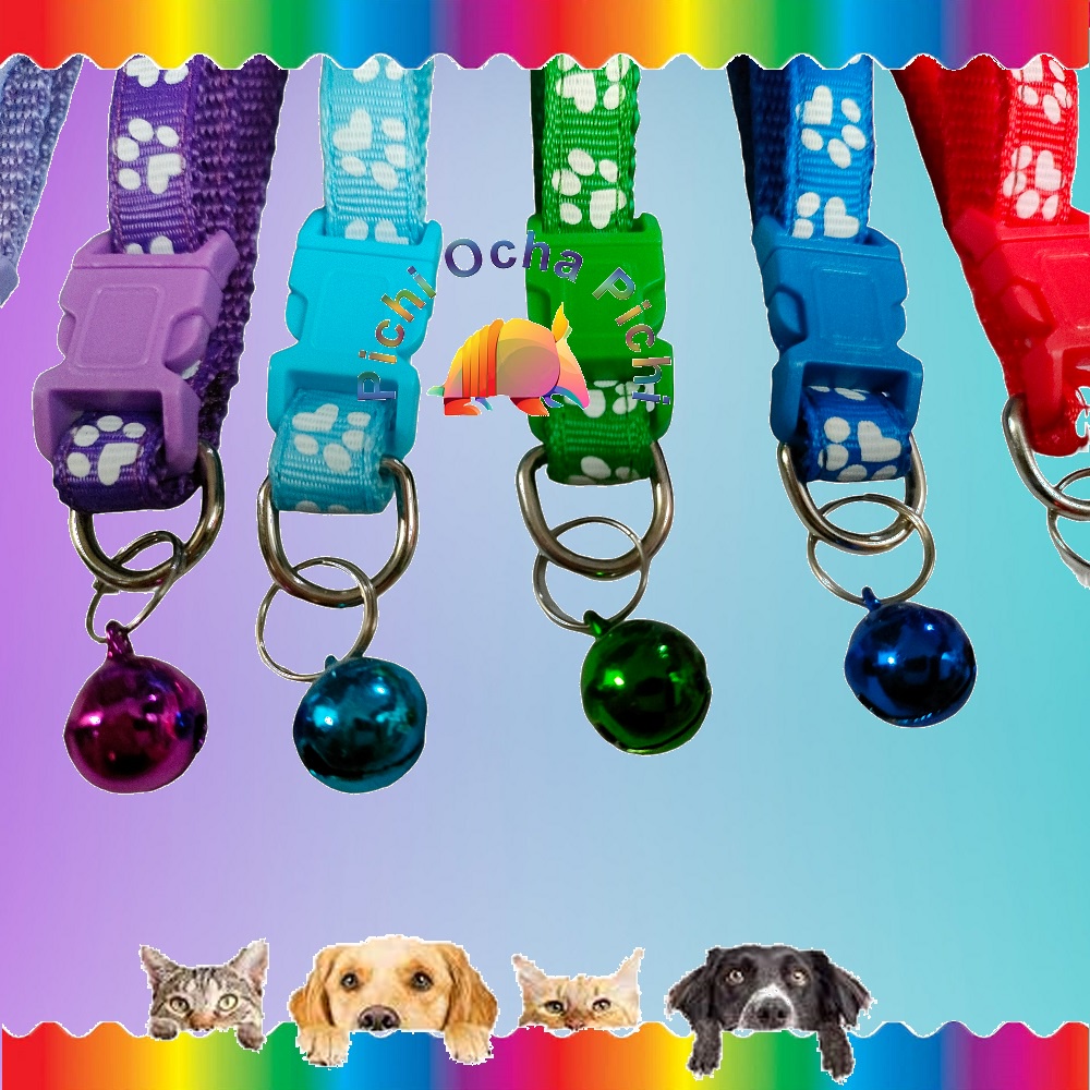 Kalung Rantai Lonceng Kitten, Kucing &amp; Anjing with Foot Print Pet Collar Necklace Cat &amp; Dog