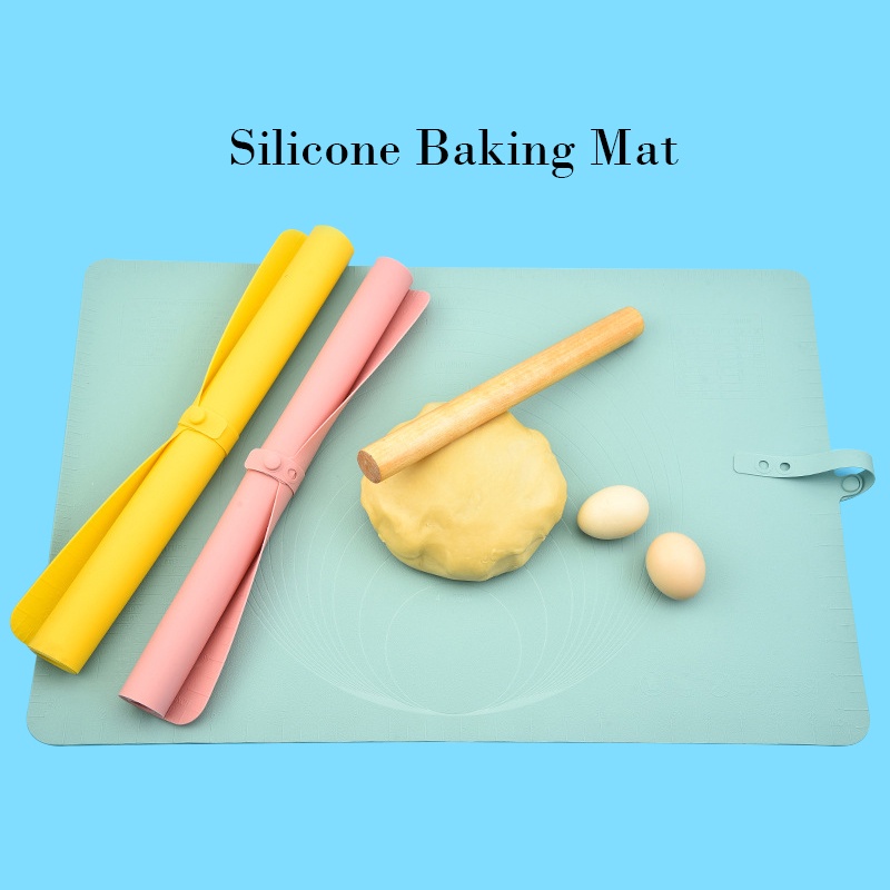 Alas Adonan Baking Mat 60x40cm Silikon Alas Rolling Kue Untuk Fondant Kue Pastry Silicone Tatakan