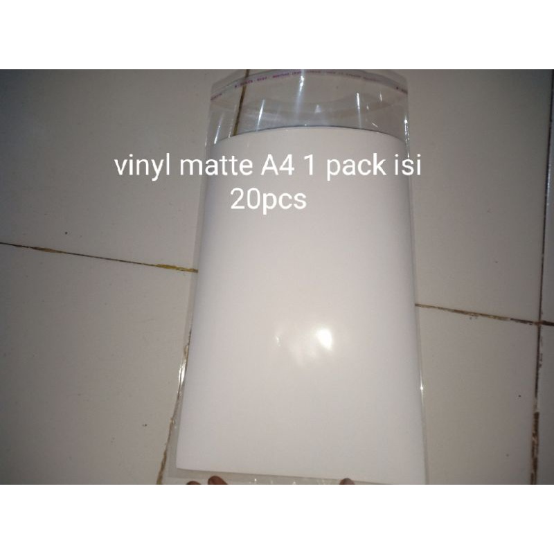 Kertas Sticker Vinyl Matte 150GR gsm A4 waterproof stiker vinyl doff 20pcs per pack