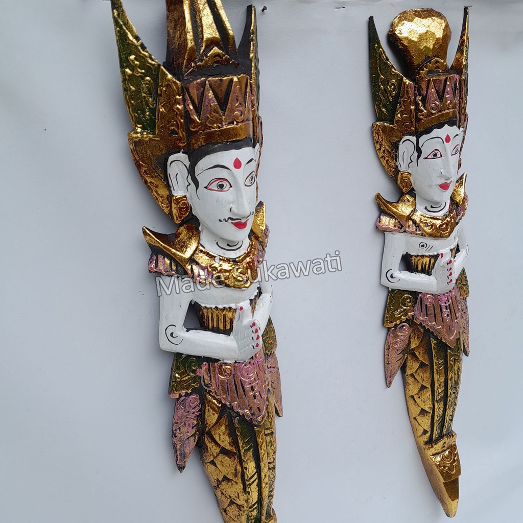 Kerajinan Ukiran kayu Rama Sita 100cm sinta shinta hiasan dinding dekorasi Bali