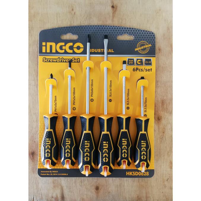 OBENG SET 6PCS OBENG INDUSTRI SCREWDRIVER SET 6PCS INGCO