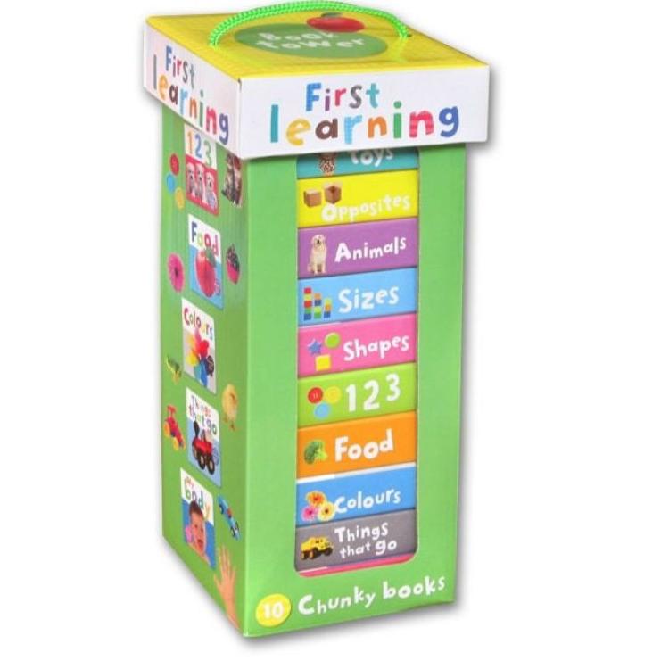 

O33 Book Tower First Learning. Board book. 10 chunky board books. Buku anak impor READY ボ