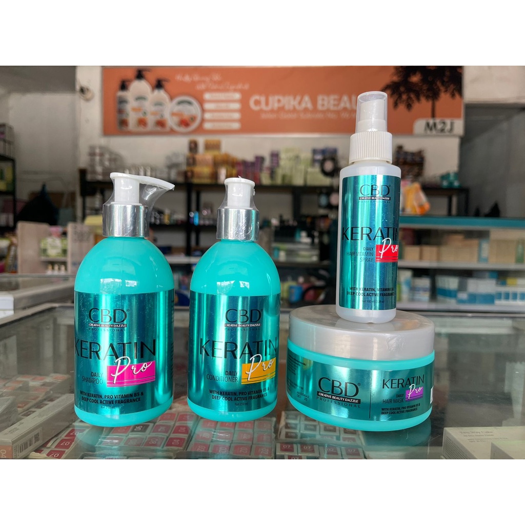 CBD PROFESSIONAL KERATIN PRO DAILY SHAMPOO / CONDITIONER (HIJAU) 250 ml