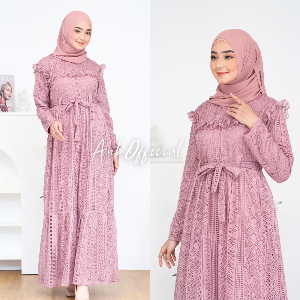 BUSUI FRIENDLY - SALSA DRESS MUSLIM MAXY EXSKLUSIVE PREMIUM MATERIAL BROKAT CORNELLI//GAMIS BRIDESMA