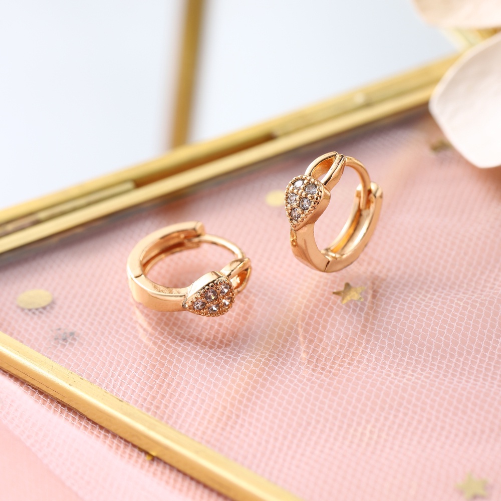 ✨D.G.C✨ ✅COD Anting  Titanium Anti Karat Mewah Rose Gold Anting Hoop Anting Anting Wanita Korean Style D589