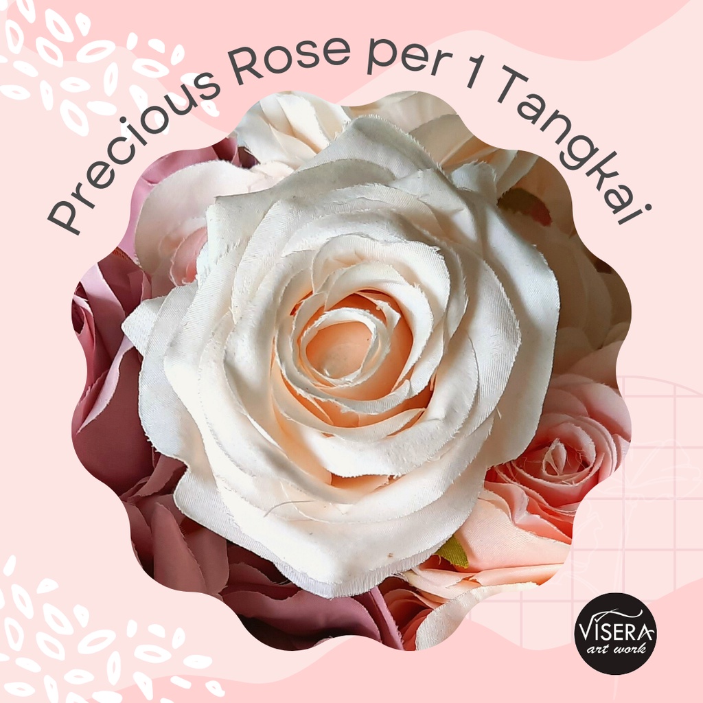 Premium Precious Rose per 1 Tangkai Valentine Flowers Bunga Mawar Artificial Premium per 1 tangkai H