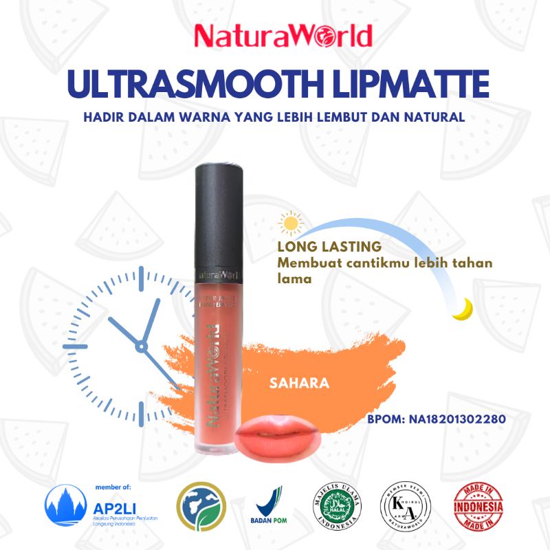 NATURAWORLD ULTRASMOOTH LIPMATTE || SHADE SAHARA