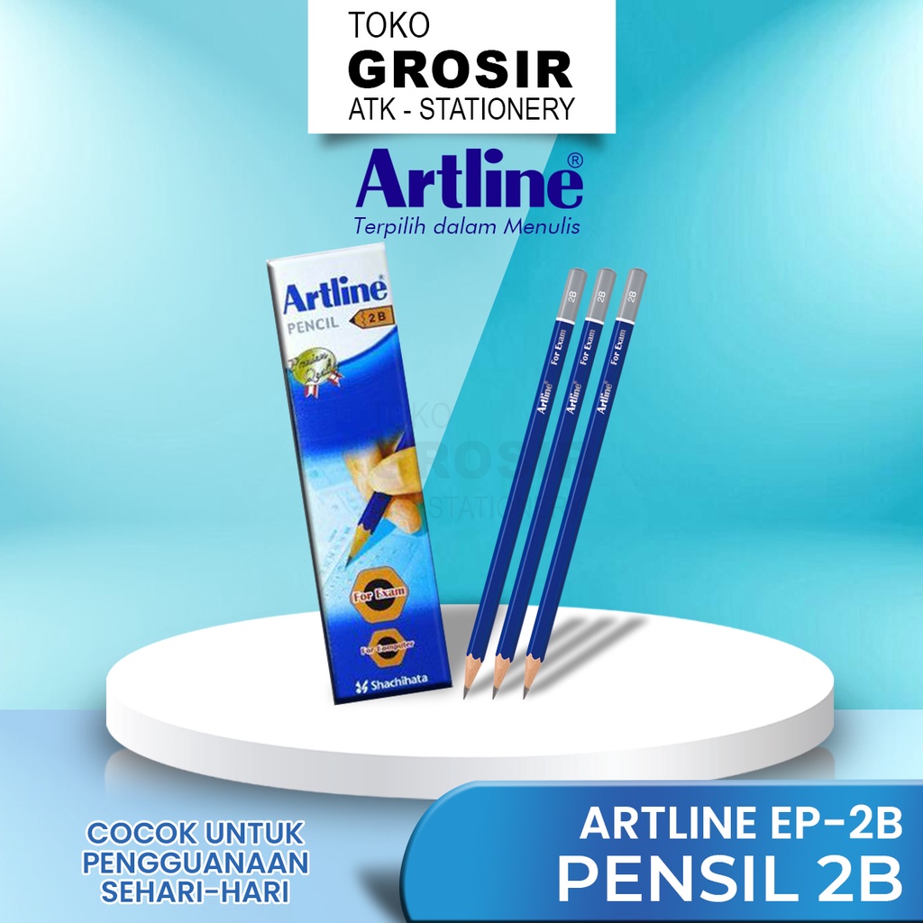 

GROSIR Pensil Ujian 2B Artline Pencil EP 2B (12 PCS)