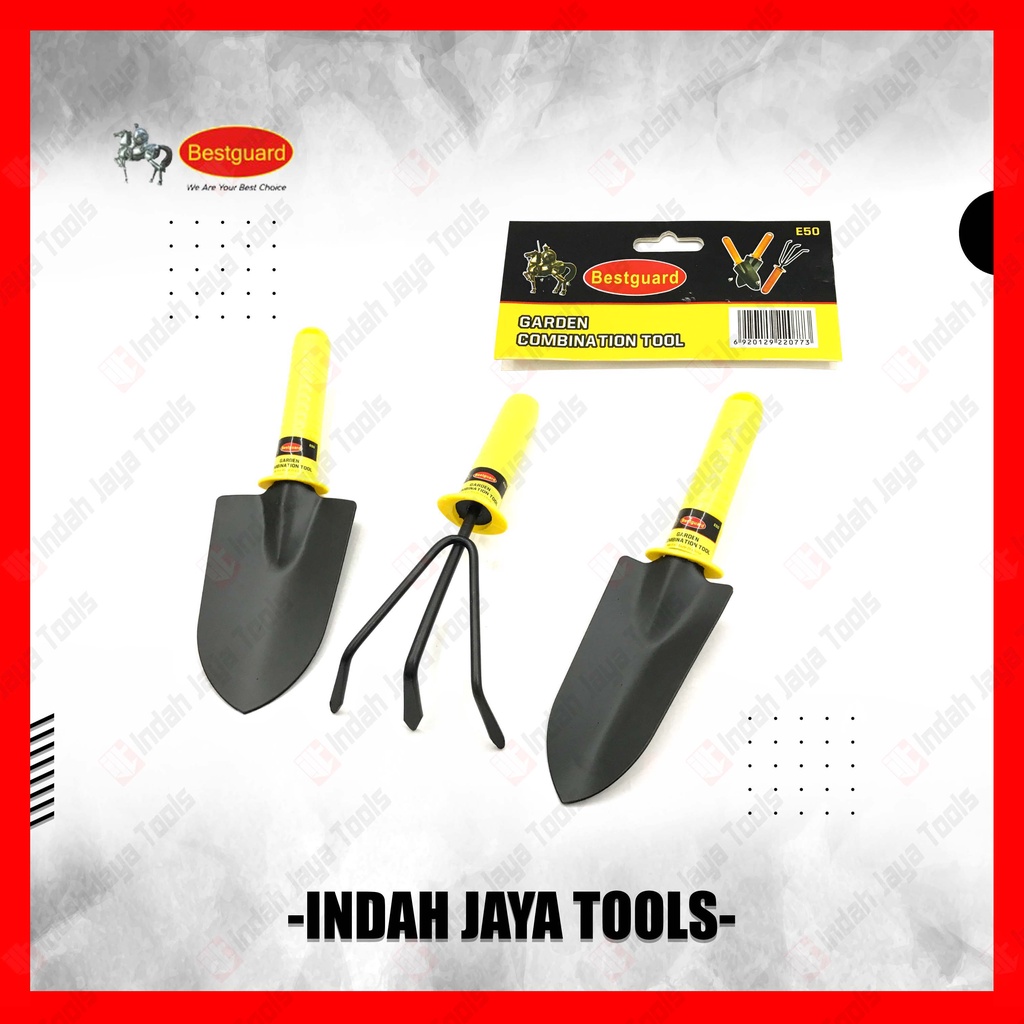 BESTGUARD Garden Tool Set 3 Pcs - Alat Berkebun Kebun Taman Sekop Mini Garukan