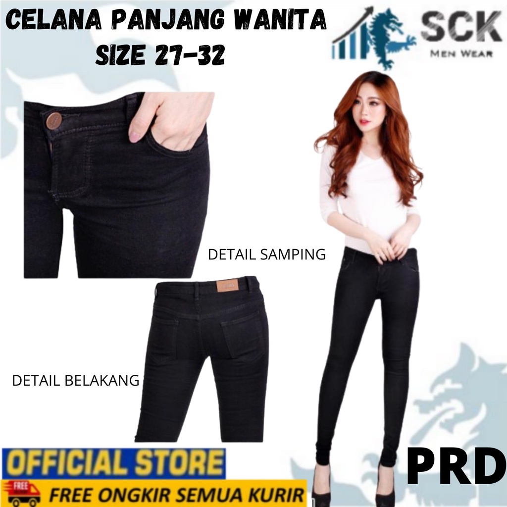 Celana Panjang Wanita JEANS Denim Skinny PRD Cewek Kancing  - sckmenwear GROSIR