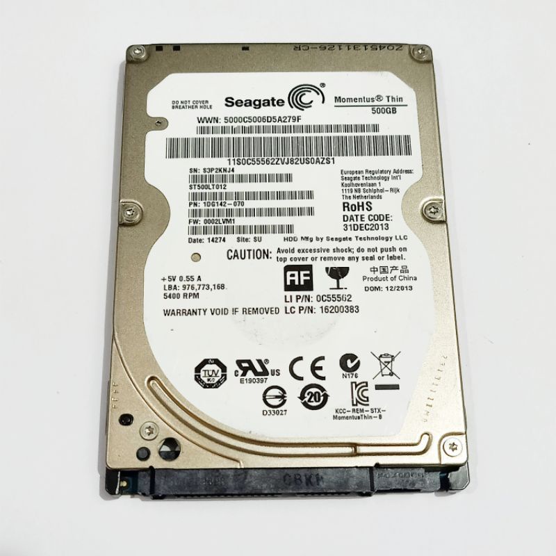 HARD DISK/HDD NOTEBOOK 500GB SEAGATE