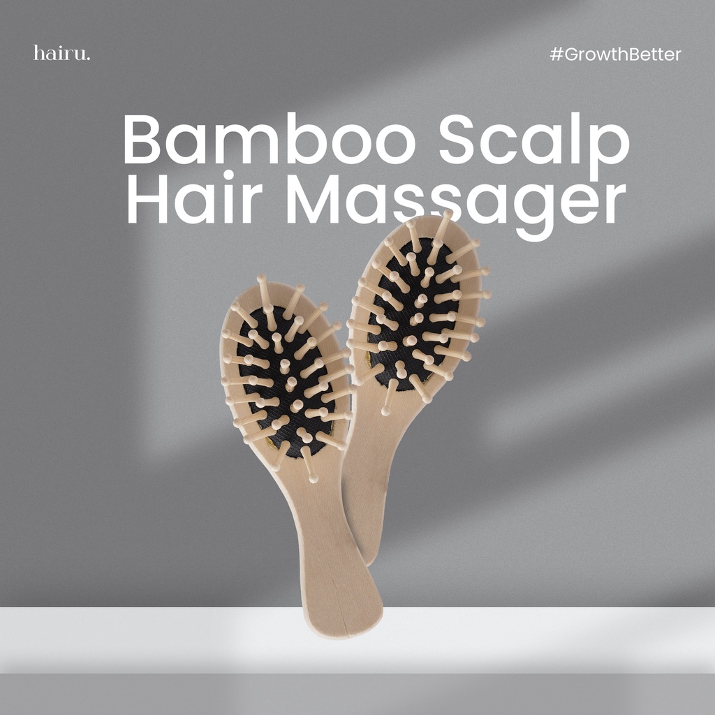 HAIRU Bamboo Scalp &amp; Hair Massager