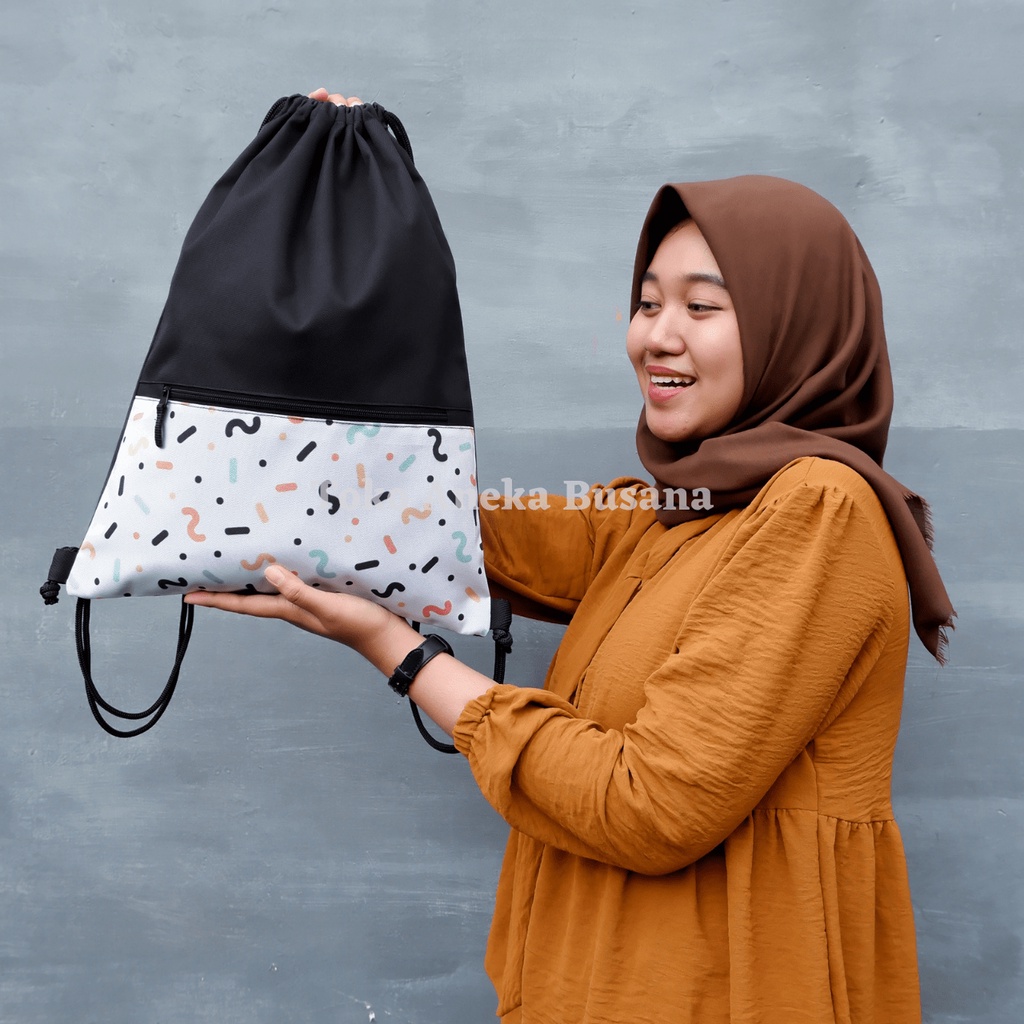 Tas Serut Wanita String Bag Tas Travel Drawstring Bag Tas Ransel Serut Wanita MTS0021