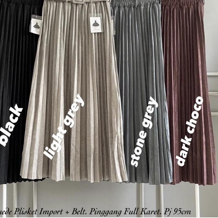 ⅍ NEW COLOR Rok Plisket Suede Karina/Rok Plisket Import suede ✩