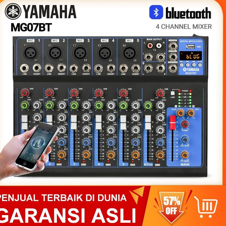 Sale ` AUDIO MIXER YAMAHA mixer profesional 7-channel MG07BT mixer Penguat sinyal USB Penguat KTV Penguat kinerja panggung Penguat kinerja panggung ➳