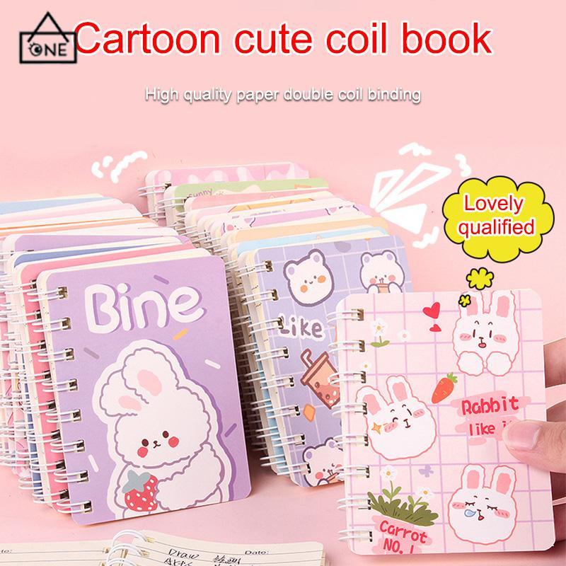 COD❤️A7 Buku kecil Kartun mini notebook ring motif buku tullis kecil lucu notebook ring motif Perlengkapan sekolah-A.one