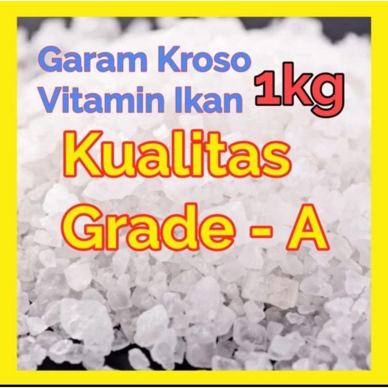 Garem Vitamin Ikan 1kg / Garam Kasar Grade A / Putih Bersih