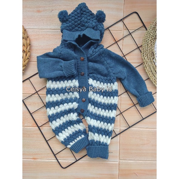 Ceisya Baby Id - Jumpswet Rajut Bayi / Kodok Rajut Bayi / Jaket Kodok Bayi Bayi Baru Lahir 3-9 Bulan